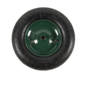 Wheelbarrow wheelbarrow Little Farmer 4.00-8, axle diameter 14mm, green rim