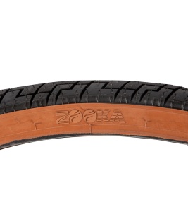 Bicycle tyre 28x1-5/8x1-3/8", ETRTO 37-622, model FIZER, black/brown, Street profile - Img 7