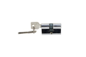 BLACK door lock with lock and saddles (yala) - Img 4