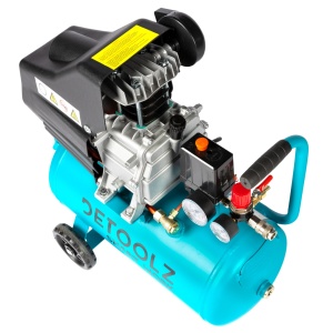 Compressor Detoolz 24L with oil, 1500 W, flow 160L/min, 8 bar, 2 air intakes - Img 8