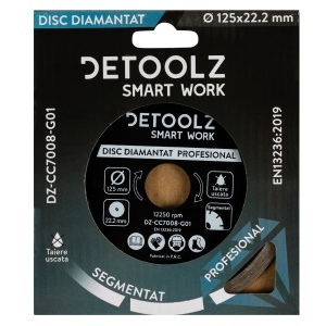 Detoolz segmented diamond blade 125x22.2mm, dry cutting - Img 3