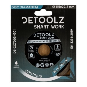 Disc diamantat continuu Detoolz 115x22.2mm, taiere umeda - Img 3
