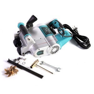 Grooving machine for plasterboard and soft masonry