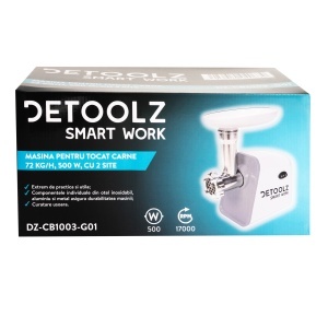 Masina de tocat carne Detoolz, 500W, 72 kg/h cu 2 site - Img 5