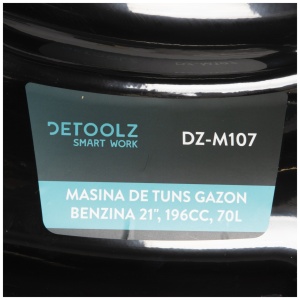 Masina de tuns gazon Detoolz, 5CP, 196CC, latime de taiere 53cm, colector 70L, propulsie automata - Img 12