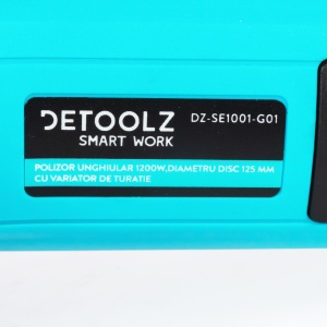 Polizor unghiular Detoolz, 1200W, 125mm diametru disc, cu variator de turatie - Img 6
