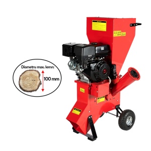 Shredder for branches Little Farmer, Ø100mm, petrol engine 15CP, electric start, vertical feed, for sawdust