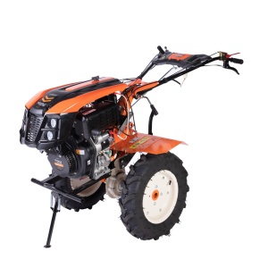 Tiller 10CP, 418CC + large reversible plough + metal wheels - Img 2
