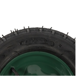 Wheelbarrow wheelbarrow Little Farmer 3.50-8, axle diameter 14mm, green rim - Img 2