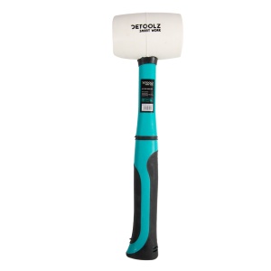 White rubber hammer with glass fibreglass tail pp+pvc 450g