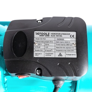 Detoolz 0.75 kW, flow rate 3300l/h, pumping head 45m, stainless steel pump casing, cylinder volume 50 litres - Img 6