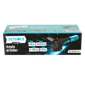 Detoolz angle grinder, 1300W brushless motor, 125mm disc diameter, variable speed control - Img 2