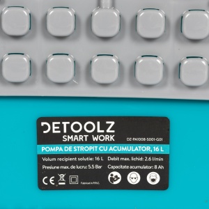 Detoolz spray pump, capacity 16l, with accumulator and mixer - Img 16
