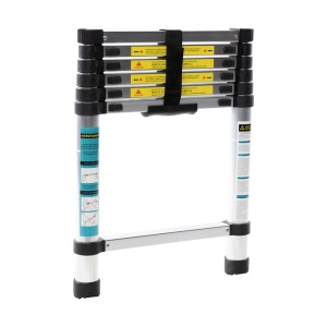 Detoolz telescopic ladder, maximum height 2m, 7 steps, maximum weight 150 kg