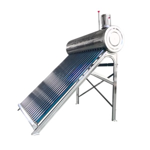 Detoolz unpressurised solar panel, 180-litre capacity, stainless steel, 18 tubes
