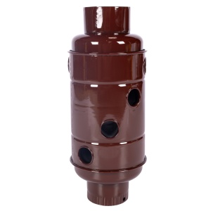 Heat recovery duct, round, 120 mm, brown