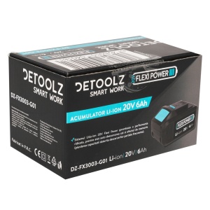 Li-ion battery, Detoolz, 20V, 6Ah - Img 3