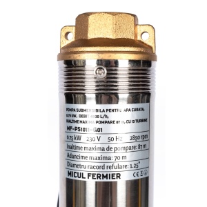 Micul Fermier submersible pump, 3.5" diameter, 0.75 kW, maximum flow rate 4500 l/h, maximum head 87 m, 13 impellers - Img 3