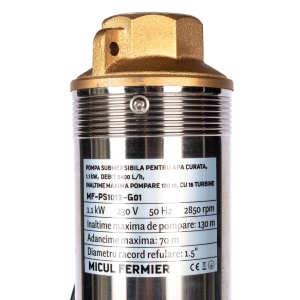 Micul Fermier submersible pump, 4" diameter, 1.1 kW, maximum flow rate 5400 l/h, maximum head 130 m, 16 impellers - Img 2