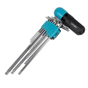 Set chei imbus Detoolz, 10 bucati, maner T, dimensiuni 1.5mm/2mm/2.5mm/ 3mm/4mm/5mm/6mm/8mm/9mm/10mm, material Cr-V - Img 3