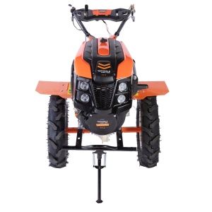Tiller 10CP, 418CC + large reversible plough + metal wheels - Img 3