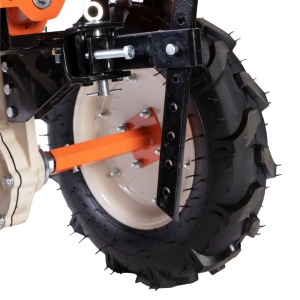 Tiller 10CP, 418CC + large reversible plough + metal wheels - Img 18