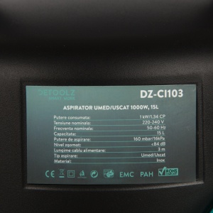 Wet dry wet vacuum cleaner 1000W, 15L - Img 6