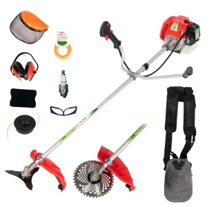 712 petrol mower with 10 attachments, 52CC