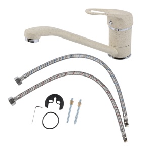 Battery single lever mobile pipe 226mm beige - Img 2