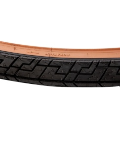 Bicycle tyre 28x1-5/8x1-3/8", ETRTO 37-622, model FIZER, black/brown, Street profile - Img 3