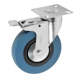 Detoolz swivel castor, rubber + PP, 125 x 27 mm, CF G01