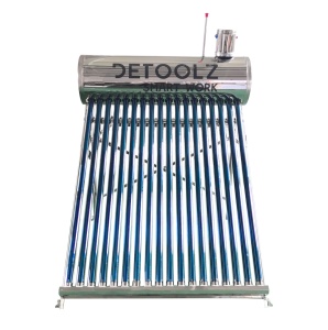 Detoolz unpressurised solar panel, 180-litre capacity, stainless steel, 18 tubes - Img 2