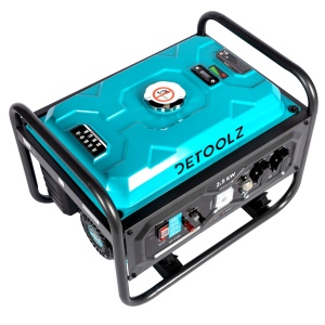 Generator Detoolz 2.5kW 2 sockets 230V petrol, 4T, manual start 15L without wheels G01 G01 - Img 14