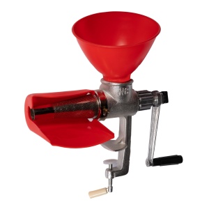 Little Farmer cast iron tomato chopper with sieve