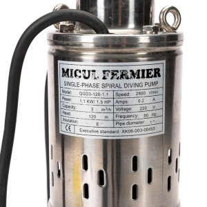 Pompa apa submersibila 1,1kw 120m (tun) cu plutitor MF - Img 4
