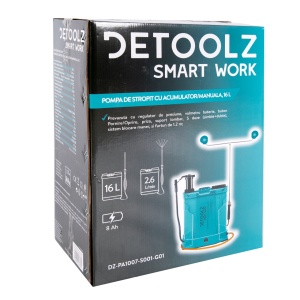 Pompa de stropit Detoolz, capacitate 16l , cu acumulator / manuala - Img 16