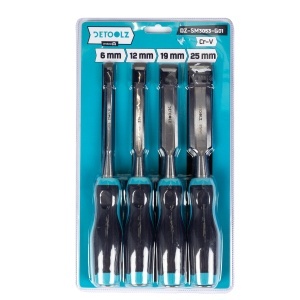 Set of 4 DZ wood chisels: 6/12/19/25 mm, Cr-V