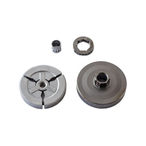 Small farmer clutch assembly with pinion, for chainsaw 2T 52cc