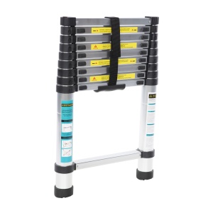 Telescopic ladder Detoolz, maximum height 2.9m, 10 steps, maximum weight 150 kg