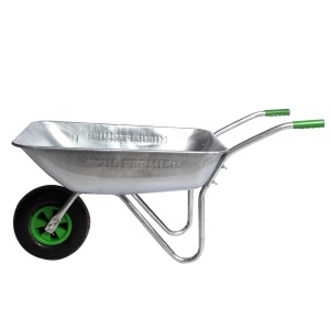 The Little Farmer 80L metal wheelbarrow with galvanised steel tray G01 - Img 5