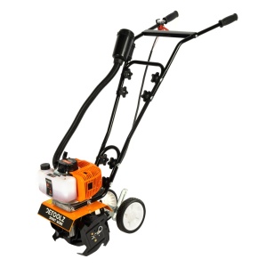 3HP, 52cc, 2-stroke petrol engine, single-speed, manual start