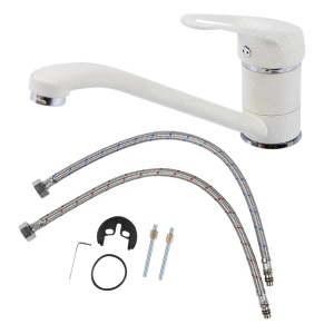 Battery single lever mobile pipe 226mm white - Img 2