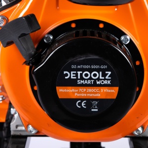 DETOOLZ 7CP 280cc rotary tiller, diesel, 4-stroke, 3-speed, manual start, with wheels - Img 11