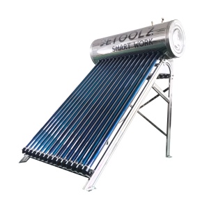 Detoolz pressurised solar panel, 150-litre capacity, stainless steel, 15 tubes