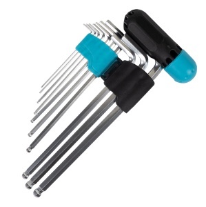 DZ 10-piece Allen key set, MT 1.5–10 mm, Cr-V - Img 2