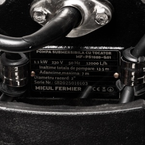 Micul Fermier 1.1 kW submersible pump, 12,000 l/h, head 13.5 m, with shredder - Img 4