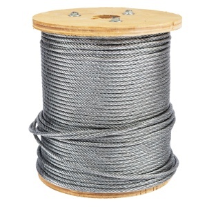 Micul Fermier galvanised steel cable reel, 3 mm diameter, 100 m length