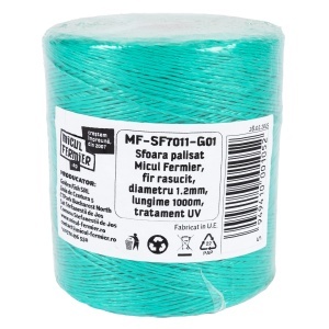 Micul Fermier palisade twine, twisted yarn, 1.2 mm diameter, 1000 m length, UV-treated
