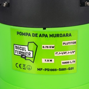 Micul Fermier waste water pump, 0.75 kW, maximum flow rate 14,400 l/h, maximum delivery head 7.5 m, with float switch - Img 3