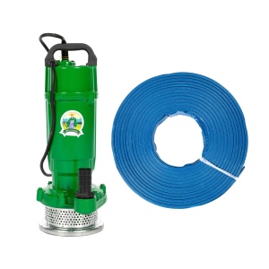 PACHET PROMO: Pompa submersibila 0.37 kW + Furtun PVC 1" 50 M